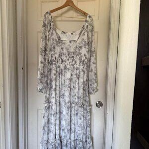 Eden Smocked Maxi Dress Baltic Born